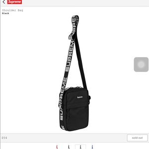 Black Supreme Shoulder Bag